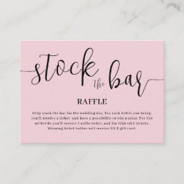 Blush Pink Stock the bar Bridal Shower  Tilläggskort