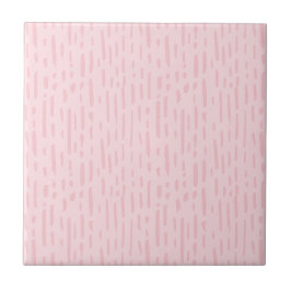 Blush Pink Stripes Kakelplatta