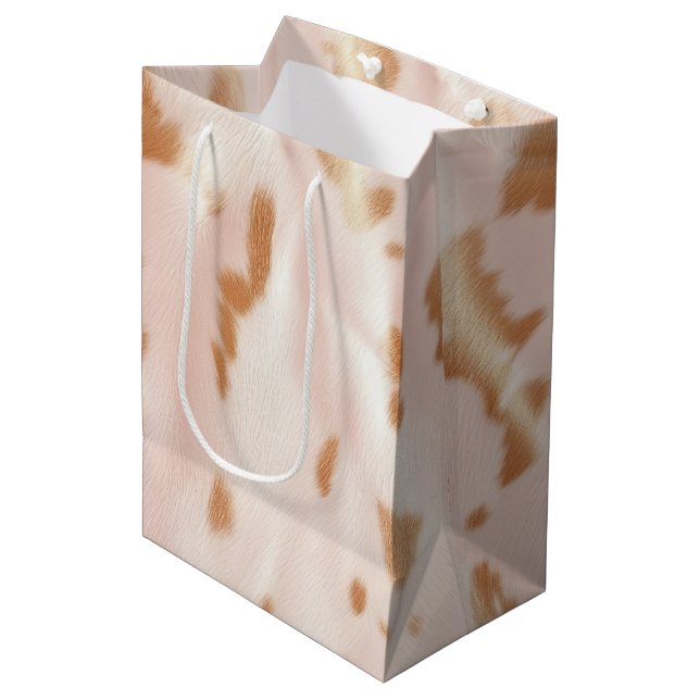 Blush Pink Tan Southwest Faux Cowgirl Cowhide (Framsidan Vinklad)