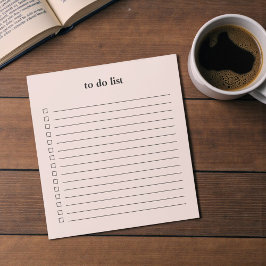 Blush Pink To Do List Minimalist Teacher Simple Anteckningsblock