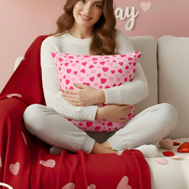 Blush Pink Watercolor Hearts Valentine Gift Kudde