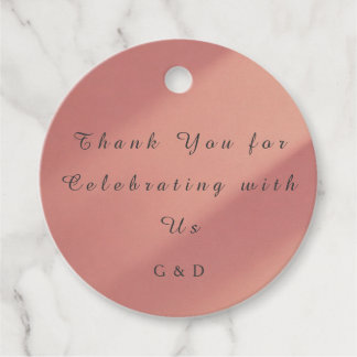 Blush Pink Wedding Favor Tag Gåvor Etiketter