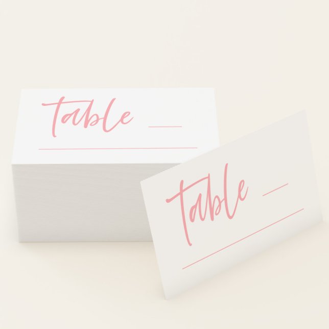 Blush Pink Wedding Place Card Visitkort (Skapare uppladdad)