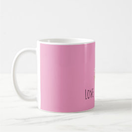 Blush Pink White Roses Floral Kaffemugg