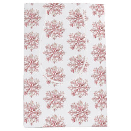 Blush Pink White Snowflakes Christmas