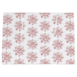 Blush Pink White Snowflakes Christmas