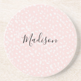 Blush Pink White Spots Underlägg