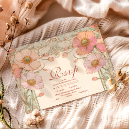 Blush Poppy Quinceañera Celebration OSA Kort