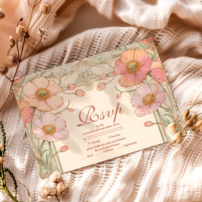 Blush Poppy Quinceañera Celebration OSA Kort (Skapare uppladdad)