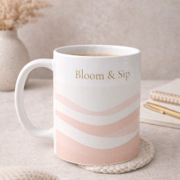 Blush Ripple White Classic Mug, 11 oz Kaffemugg