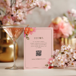 Blush Rosa Akvarell Vallmo Bröllops Svarskort OSA Kort