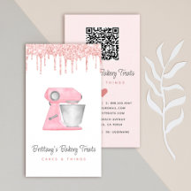 Blush Rosa Bakmixer Glitterdroppar QR-kod