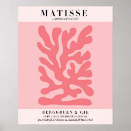 Blush Rosa Blommig Affisch | Matisse Stil Vägkonst