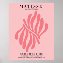 Blush Rosa Blommig Affisch | Matisse Stil Vägkonst