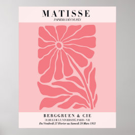 Blush Rosa Blommig Affisch | Matisse Stil Vägkonst
