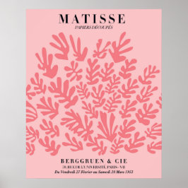 Blush Rosa Blommig Affisch | Matisse Stil Vägkonst