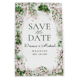 Blush Rosa Blommig Båg Trädgård Bröllop Grönska