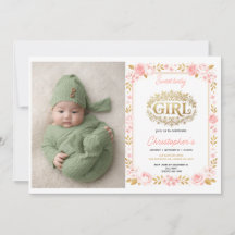Blush Rosa & Guld Blommig Baby Shower-fotografi fö