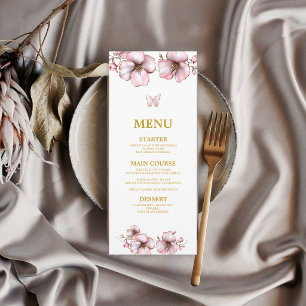 Blush Rosa Guld Flora Quinceañera  Meny
