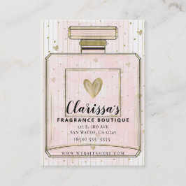 Blush Rosa & Guld Paris Parfym Doft Butik Visitkort