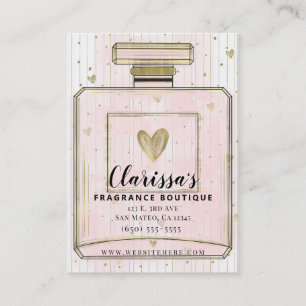 Blush Rosa & Guld Paris Parfym Doft Butik Visitkort