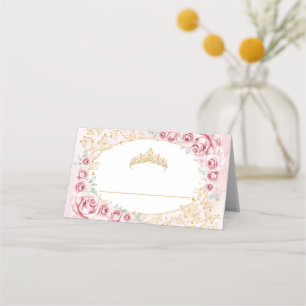 Blush Rosa Guld Quinceanera Placeringskort