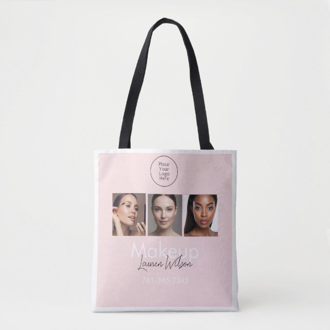 Blush Rosa Hår, Smink & Skönhetsstudio Varumärke Tygkasse (Framsida)