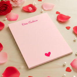 Blush Rosa Hjärtan Alla Hjärtans Dag Personligt Na Anteckningsblock