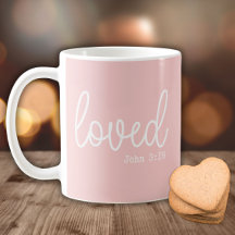 Blush Rosa Kärlek Tro Citat minimalist