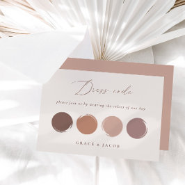 Blush Rosa, Mauve & Brons Ros Färgpalettkort OSA Kort