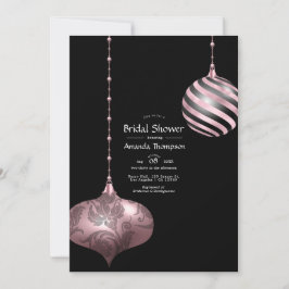 Blush Rosa och Rose Guld Jul Bröllopsfest Inbjudningar