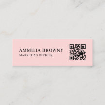 Blush Rosa QR | Feminint Pastell Anpassad Kontakt 