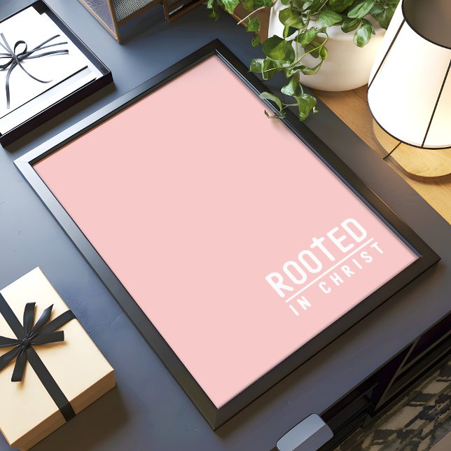 Blush Rosa Rotad kristen tro citat Poster (Skapare uppladdad)