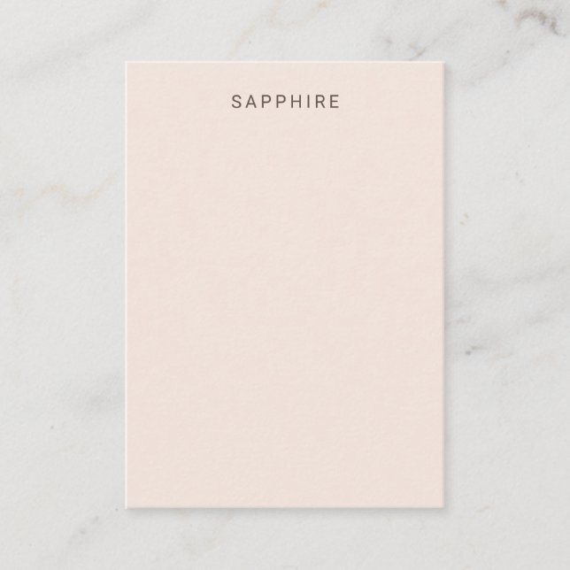 Blush Rosa Safir Visningskort Visitkort (Framsida)