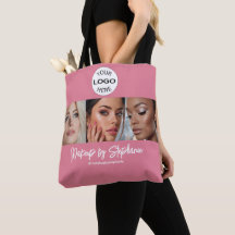 Blush Rosa Script Logotyp Foto Sminkstudio