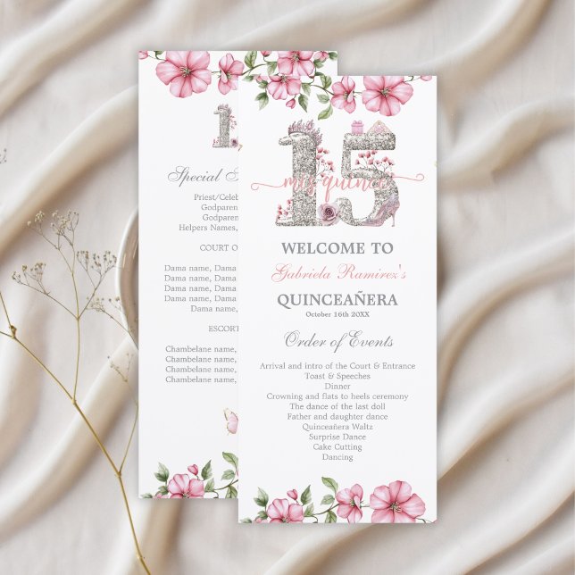 Blush Rosa Silver Mis Quince Quiñceanera (Skapare uppladdad)