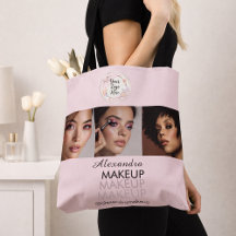 Blush Rosa Skript Logotyp Foto Sminkstudio