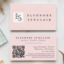Blush Rosa Skriptlogotyp QR-kod Ögonfransar