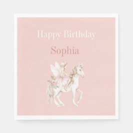 Blush Rosa Söta Änglavingar Klänning Enhörning Föd Pappersservett