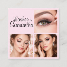 Blush Rosa Svart Script 3 Foto Logotyp QR-kod