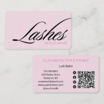 Blush Rosa Svart Script Social Icon QR-kod Ögonfra