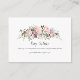 Blush Rosa Sweetheart Rosor Online RSVP | Tilläggskort