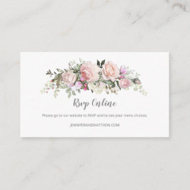 Blush Rosa Sweetheart Rosor Online RSVP | Tilläggskort