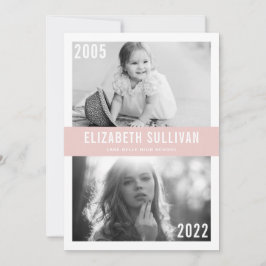 Blush Rosa Then and Now Klass 2022 Examen Meddelande
