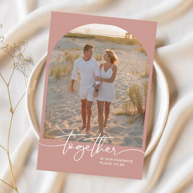 Blush Rosa Tillsammans Typografi Par Valentin Kort (Skapare uppladdad)