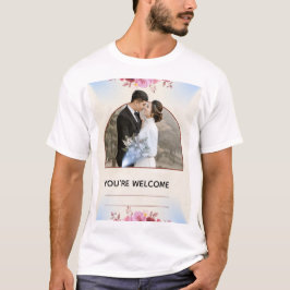 Blush Rose Bride & Groom Church Wedding Shirt T