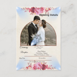 Blush Rose Church Wedding Enclosure Card Tilläggskort