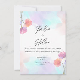 Blush Rose Elegance Wedding Invitation Inbjudningar