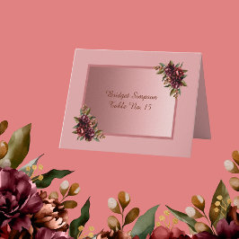 Blush Rose Gold - lila Bröllopsgästkort Tack Kort