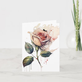Blush Rose Love Card Tack Kort